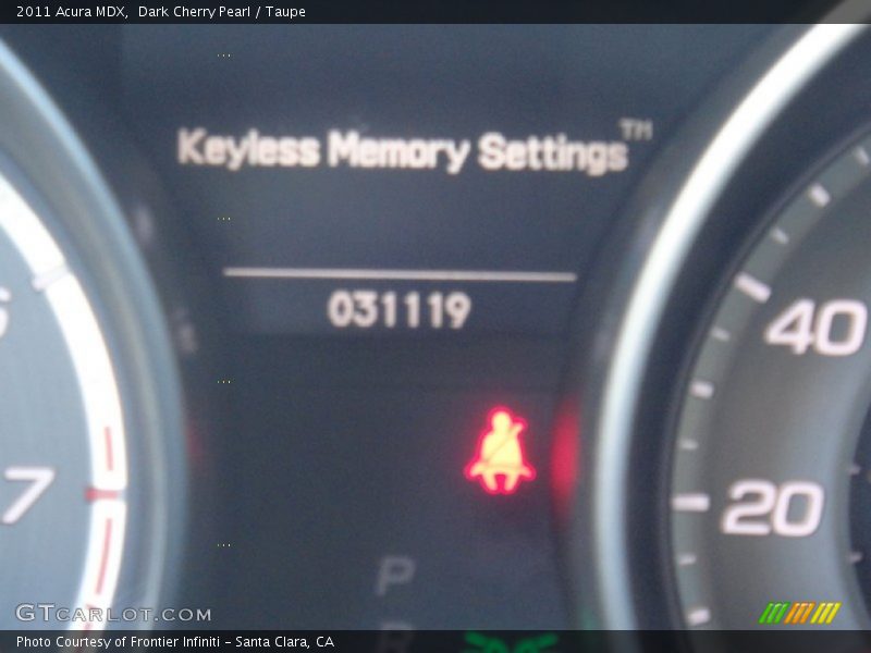 Dark Cherry Pearl / Taupe 2011 Acura MDX