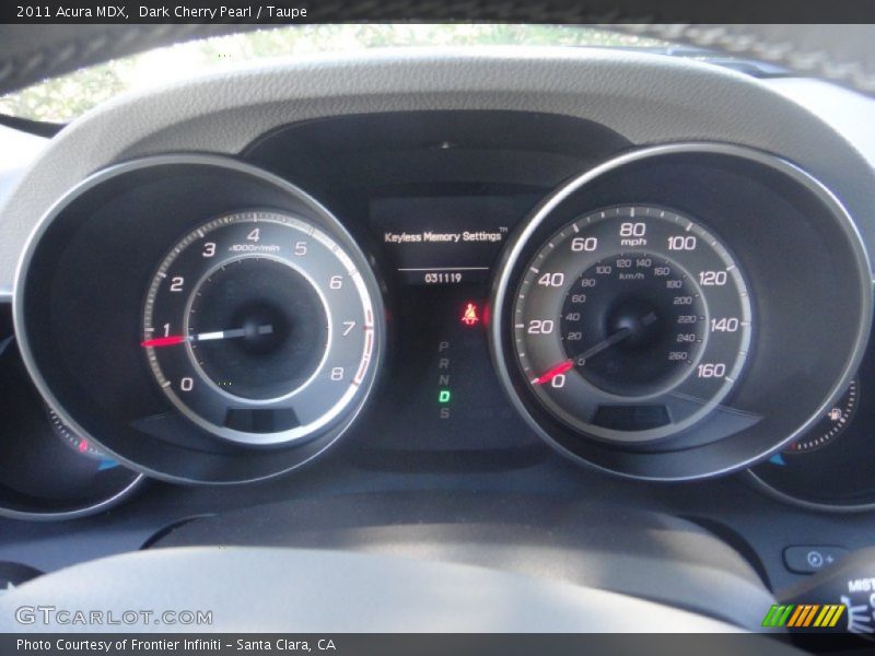 Dark Cherry Pearl / Taupe 2011 Acura MDX