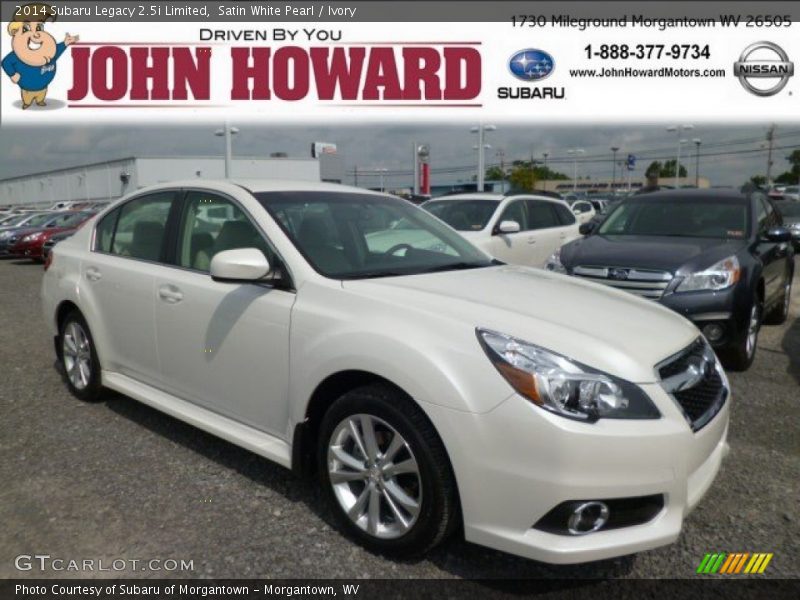 Satin White Pearl / Ivory 2014 Subaru Legacy 2.5i Limited