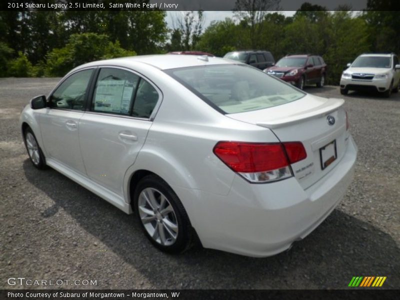 Satin White Pearl / Ivory 2014 Subaru Legacy 2.5i Limited
