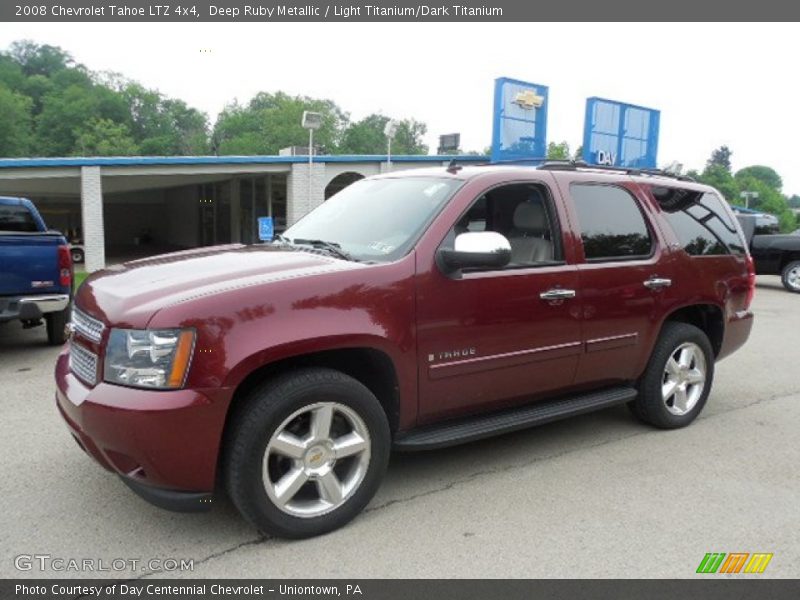 Deep Ruby Metallic / Light Titanium/Dark Titanium 2008 Chevrolet Tahoe LTZ 4x4