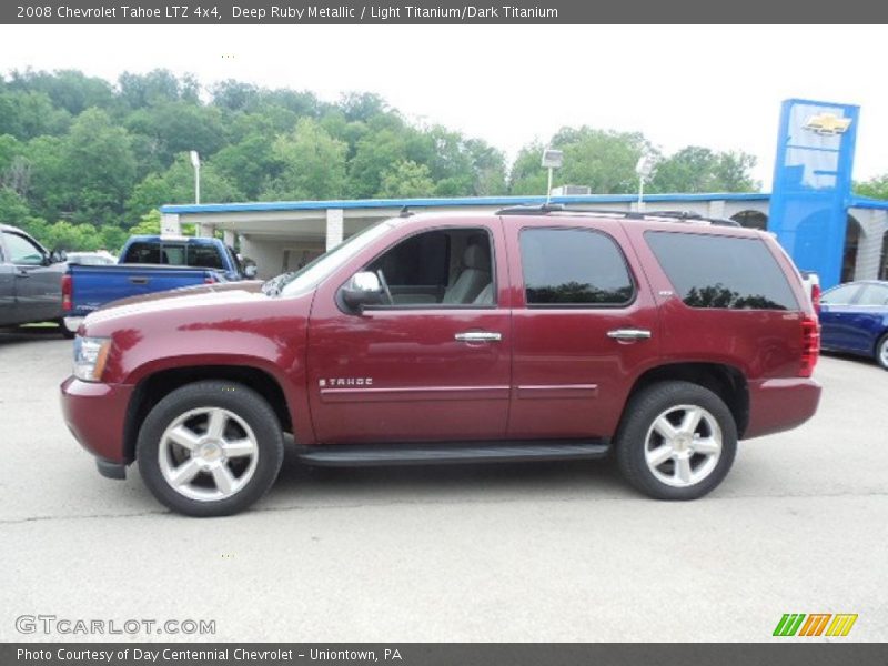 Deep Ruby Metallic / Light Titanium/Dark Titanium 2008 Chevrolet Tahoe LTZ 4x4