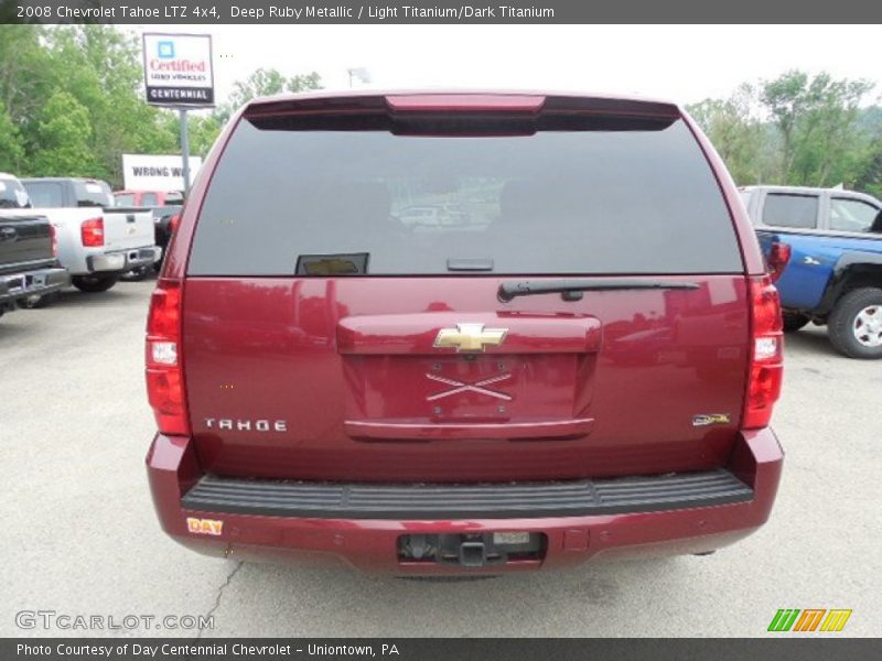 Deep Ruby Metallic / Light Titanium/Dark Titanium 2008 Chevrolet Tahoe LTZ 4x4