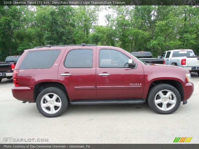 Deep Ruby Metallic / Light Titanium/Dark Titanium 2008 Chevrolet Tahoe LTZ 4x4