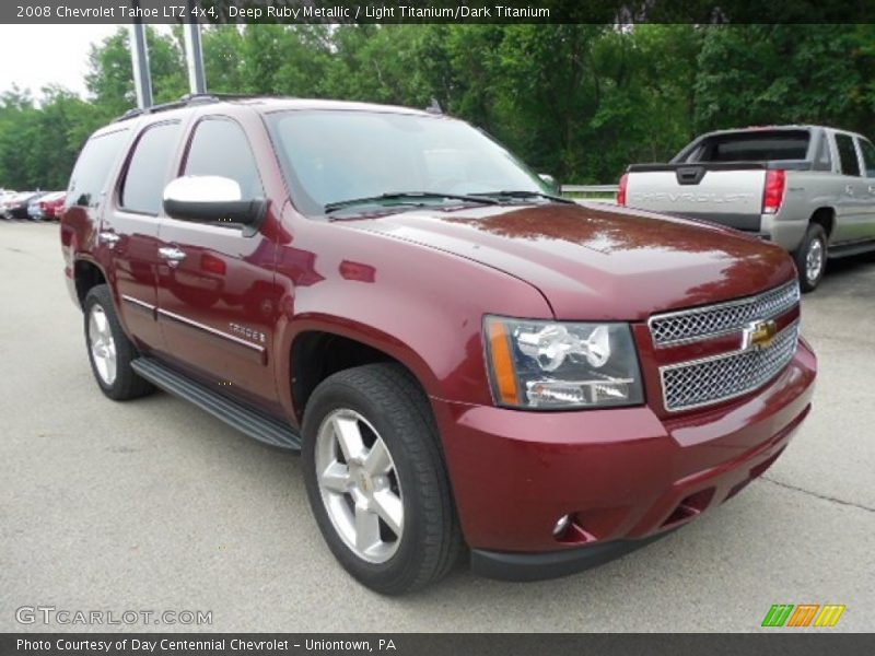 Deep Ruby Metallic / Light Titanium/Dark Titanium 2008 Chevrolet Tahoe LTZ 4x4