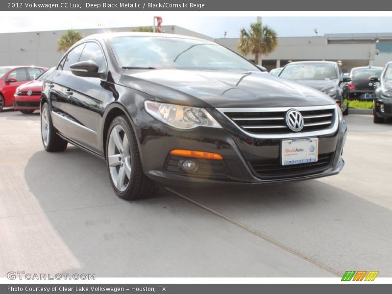 Deep Black Metallic / Black/Cornsilk Beige 2012 Volkswagen CC Lux