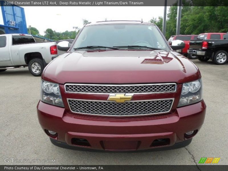 Deep Ruby Metallic / Light Titanium/Dark Titanium 2008 Chevrolet Tahoe LTZ 4x4