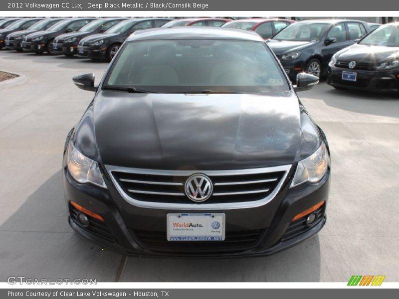 Deep Black Metallic / Black/Cornsilk Beige 2012 Volkswagen CC Lux