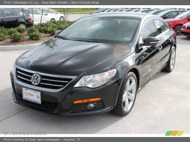 Deep Black Metallic / Black/Cornsilk Beige 2012 Volkswagen CC Lux