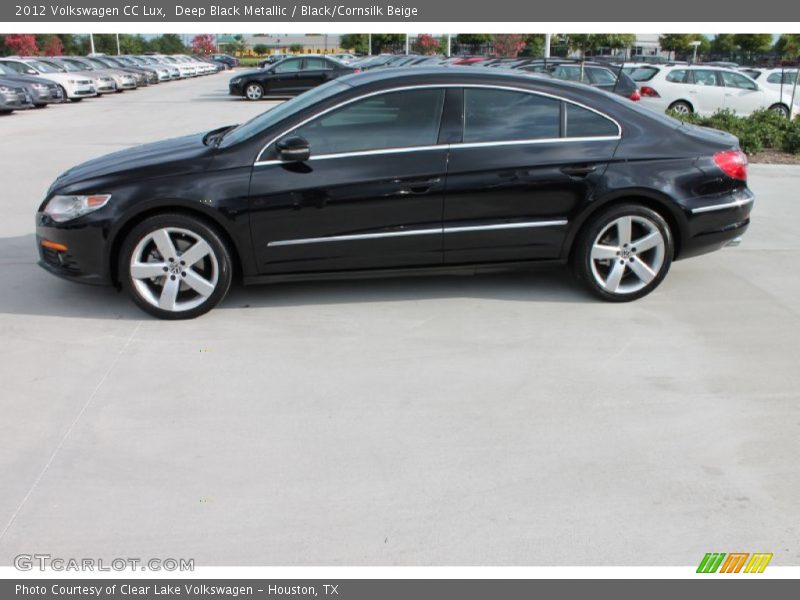 Deep Black Metallic / Black/Cornsilk Beige 2012 Volkswagen CC Lux