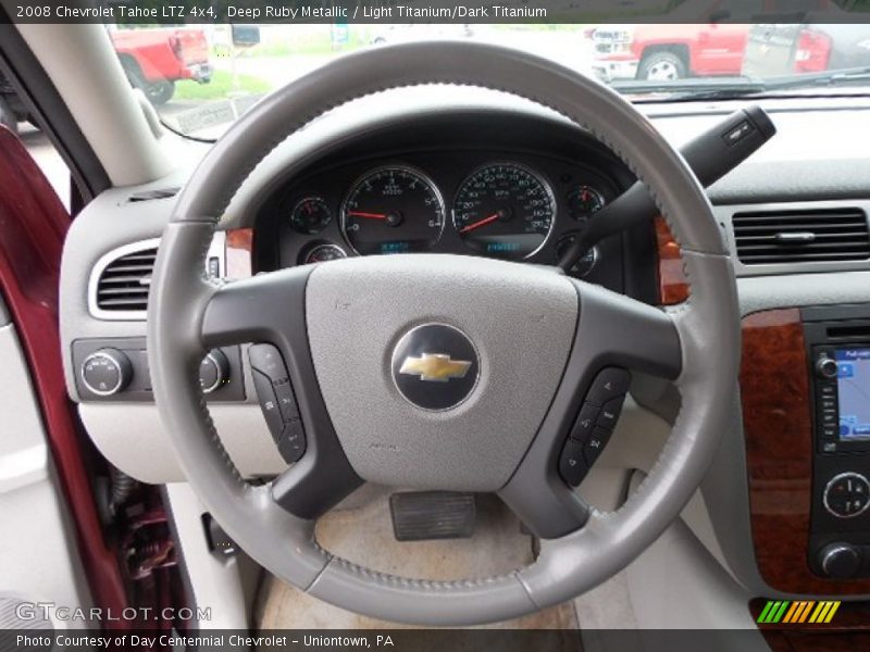 Deep Ruby Metallic / Light Titanium/Dark Titanium 2008 Chevrolet Tahoe LTZ 4x4
