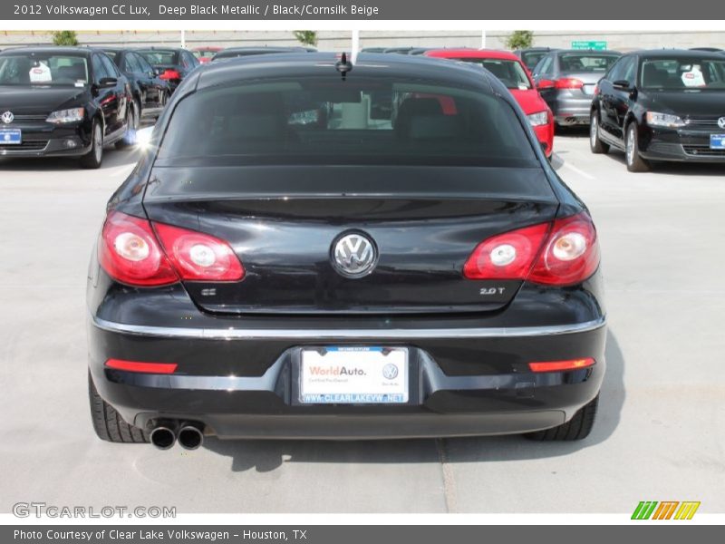 Deep Black Metallic / Black/Cornsilk Beige 2012 Volkswagen CC Lux