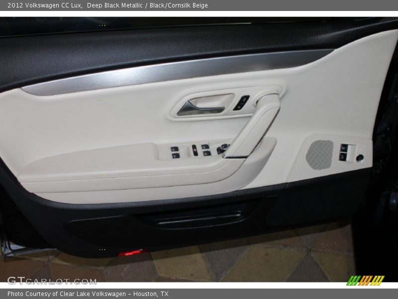 Deep Black Metallic / Black/Cornsilk Beige 2012 Volkswagen CC Lux