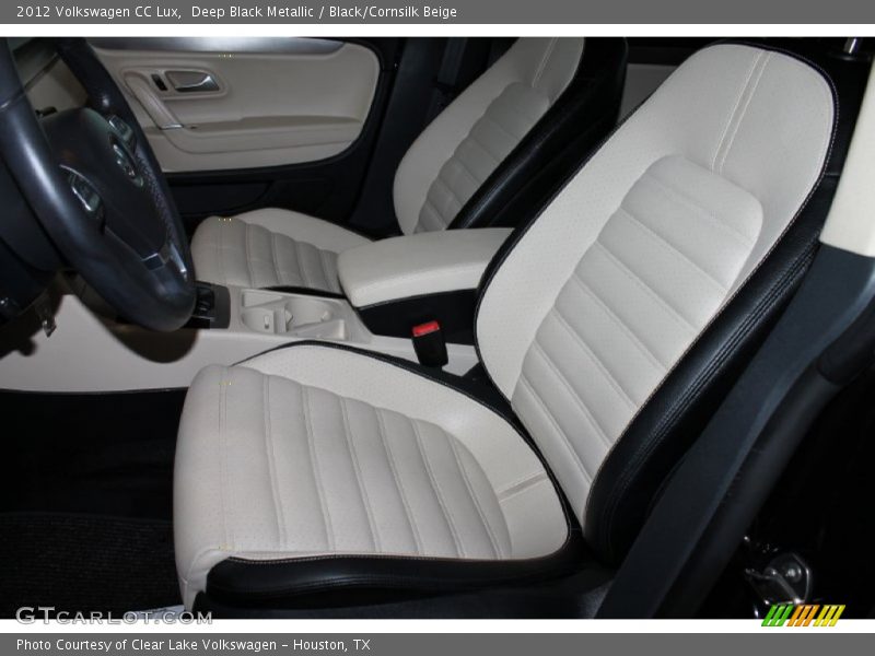 Deep Black Metallic / Black/Cornsilk Beige 2012 Volkswagen CC Lux