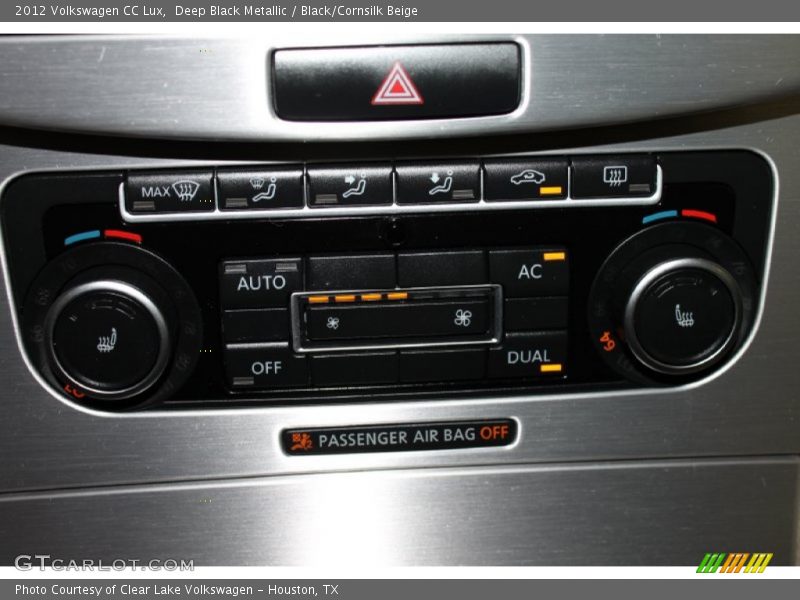 Deep Black Metallic / Black/Cornsilk Beige 2012 Volkswagen CC Lux