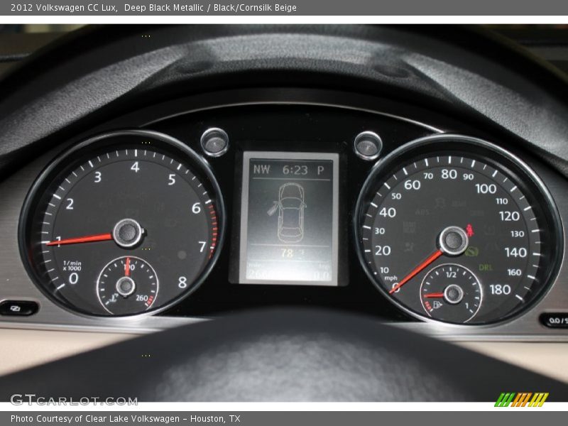 Deep Black Metallic / Black/Cornsilk Beige 2012 Volkswagen CC Lux