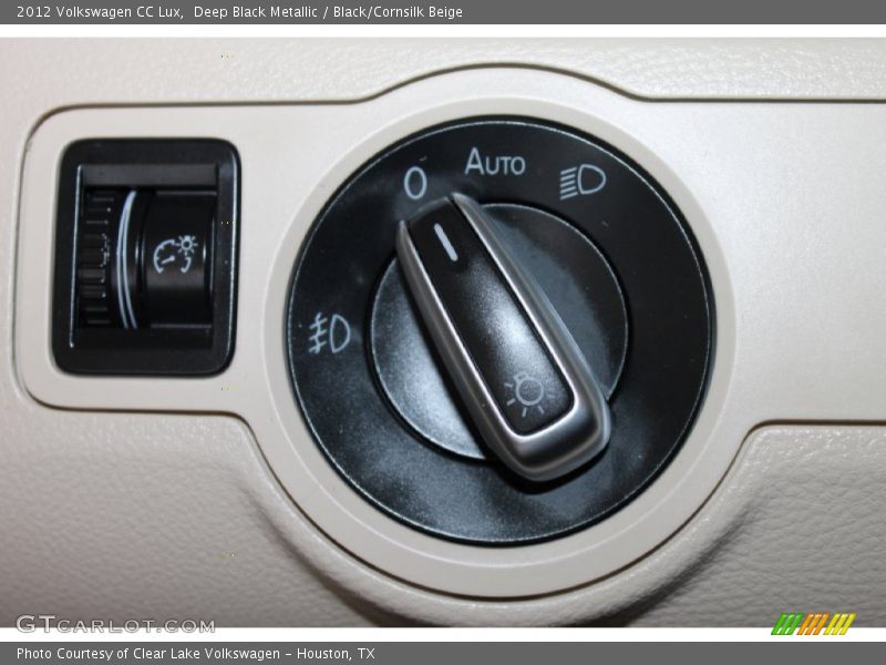 Deep Black Metallic / Black/Cornsilk Beige 2012 Volkswagen CC Lux