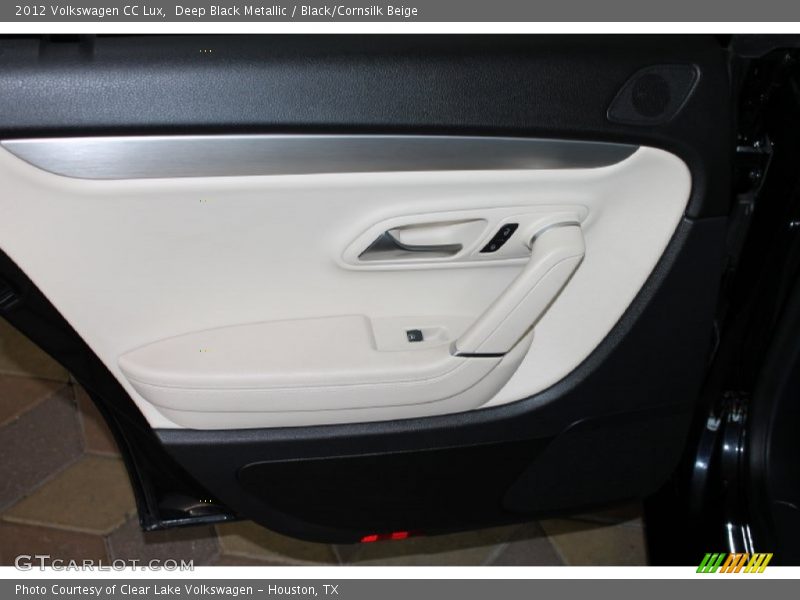 Deep Black Metallic / Black/Cornsilk Beige 2012 Volkswagen CC Lux