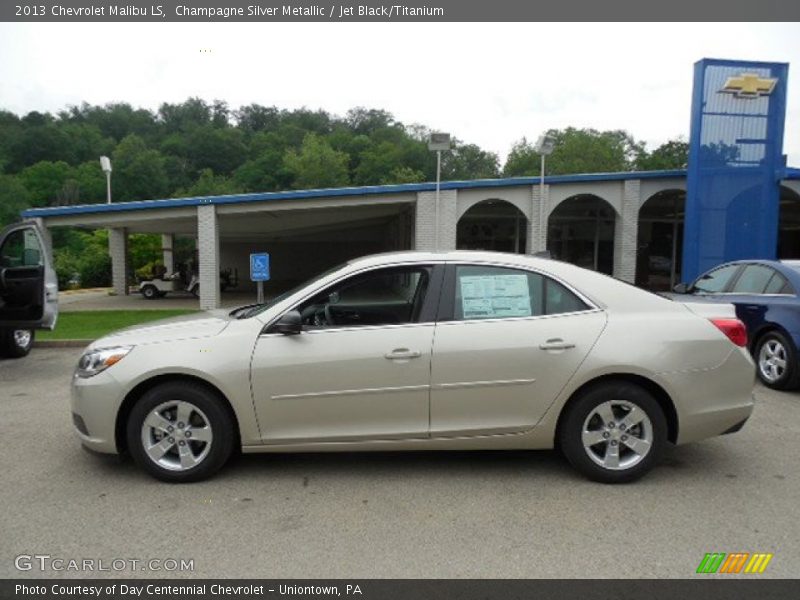 Champagne Silver Metallic / Jet Black/Titanium 2013 Chevrolet Malibu LS