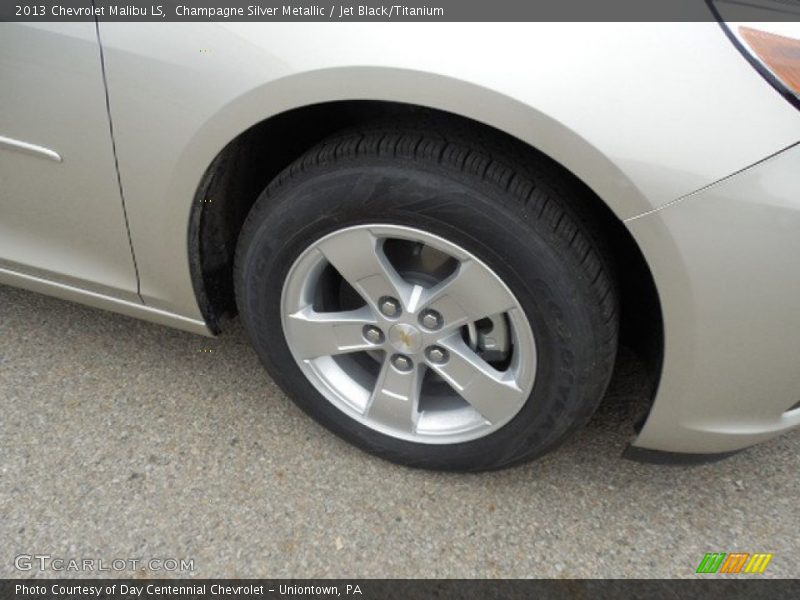 Champagne Silver Metallic / Jet Black/Titanium 2013 Chevrolet Malibu LS