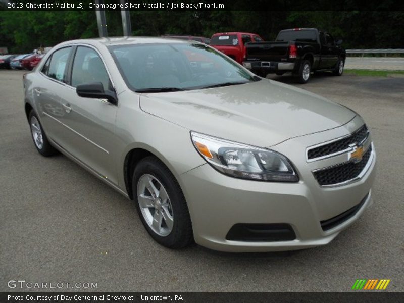 Champagne Silver Metallic / Jet Black/Titanium 2013 Chevrolet Malibu LS