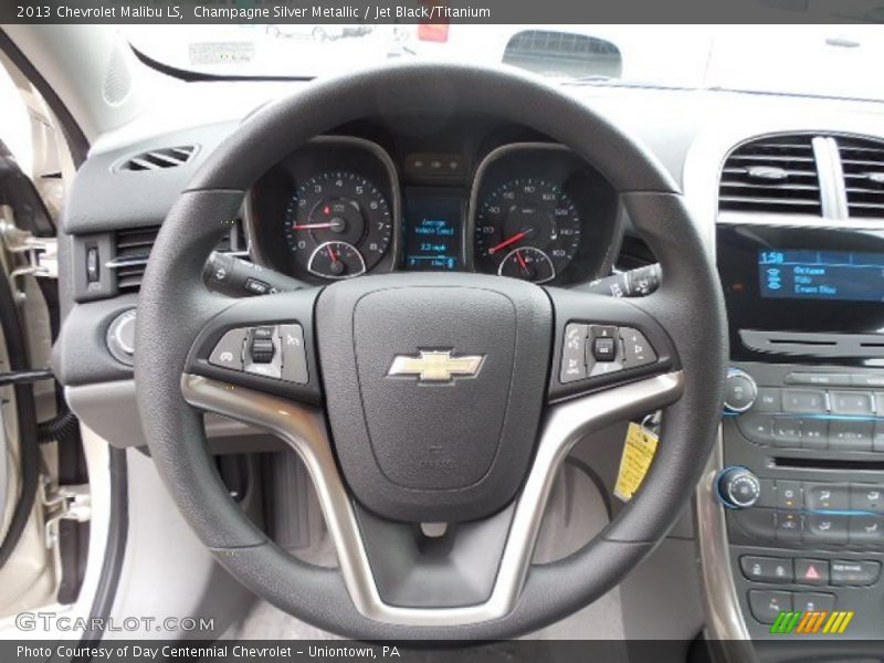 Champagne Silver Metallic / Jet Black/Titanium 2013 Chevrolet Malibu LS