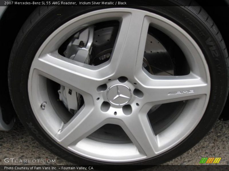 Iridium Silver Metallic / Black 2007 Mercedes-Benz SL 55 AMG Roadster