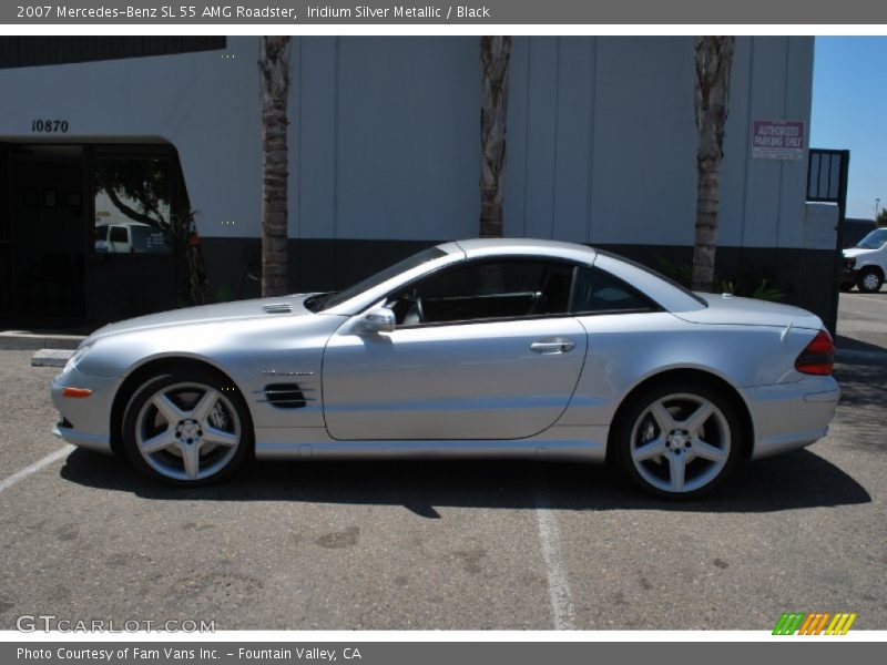 Iridium Silver Metallic / Black 2007 Mercedes-Benz SL 55 AMG Roadster