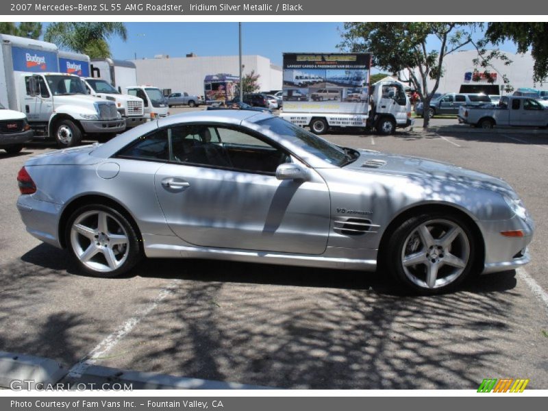 Iridium Silver Metallic / Black 2007 Mercedes-Benz SL 55 AMG Roadster