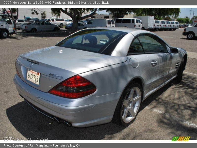 Iridium Silver Metallic / Black 2007 Mercedes-Benz SL 55 AMG Roadster