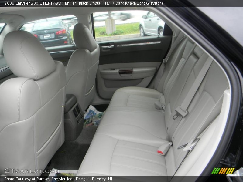 Brilliant Black Crystal Pearl / Dark Khaki/Light Graystone 2008 Chrysler 300 C HEMI AWD