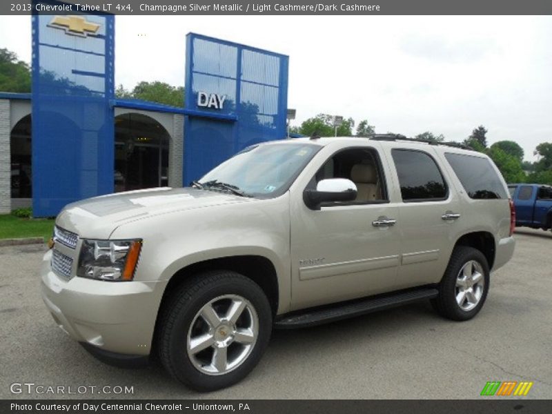 Champagne Silver Metallic / Light Cashmere/Dark Cashmere 2013 Chevrolet Tahoe LT 4x4