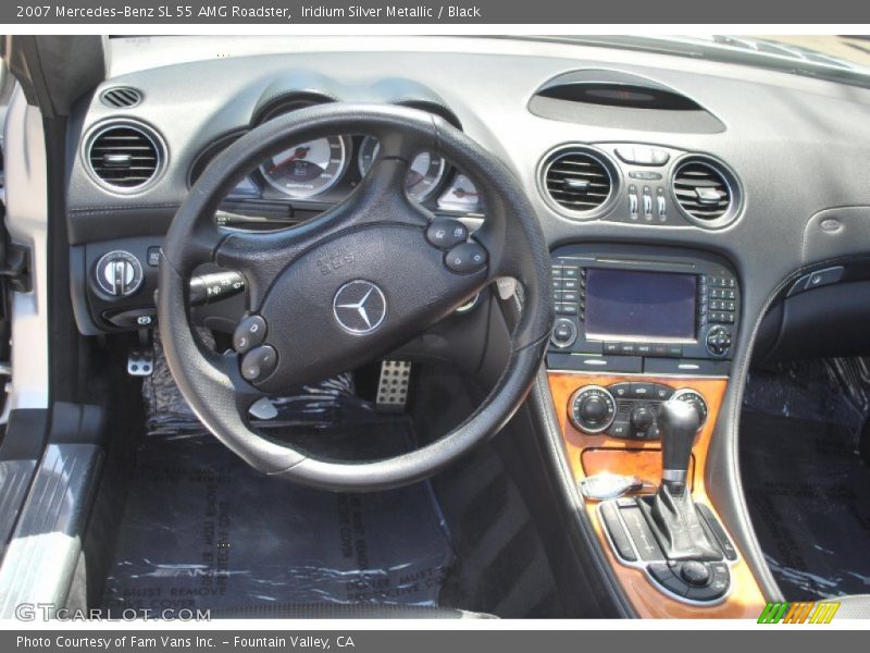 Iridium Silver Metallic / Black 2007 Mercedes-Benz SL 55 AMG Roadster