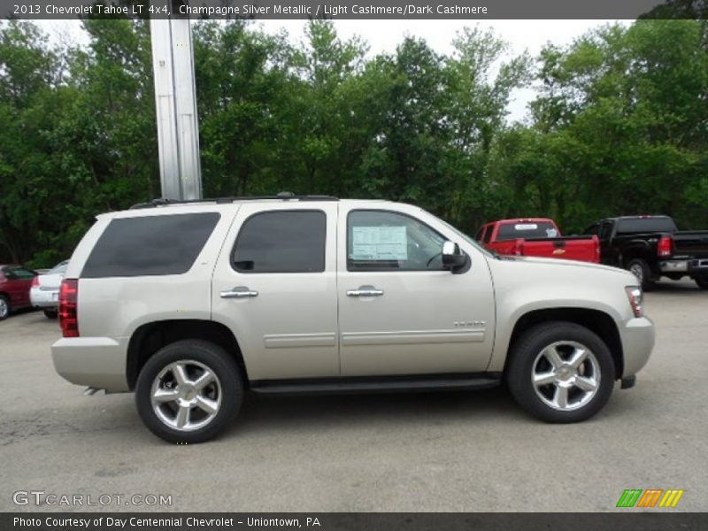 Champagne Silver Metallic / Light Cashmere/Dark Cashmere 2013 Chevrolet Tahoe LT 4x4