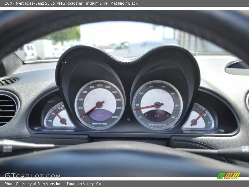 Iridium Silver Metallic / Black 2007 Mercedes-Benz SL 55 AMG Roadster