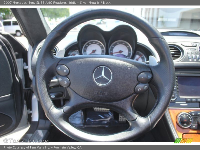 Iridium Silver Metallic / Black 2007 Mercedes-Benz SL 55 AMG Roadster