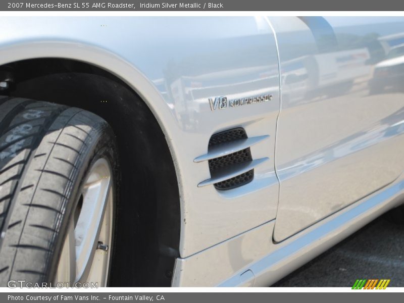 Iridium Silver Metallic / Black 2007 Mercedes-Benz SL 55 AMG Roadster