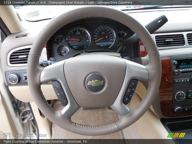 Champagne Silver Metallic / Light Cashmere/Dark Cashmere 2013 Chevrolet Tahoe LT 4x4
