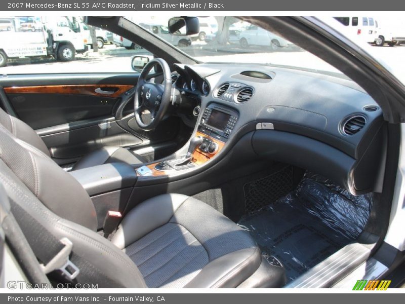 Iridium Silver Metallic / Black 2007 Mercedes-Benz SL 55 AMG Roadster