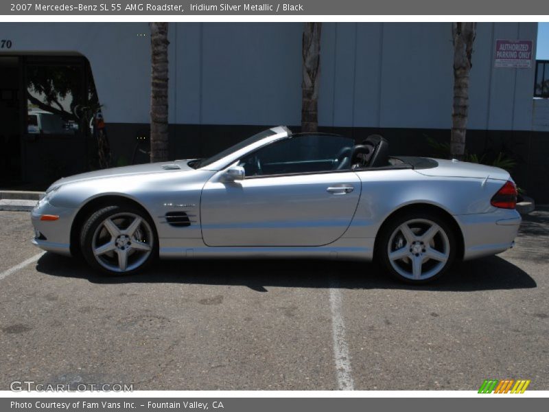 Iridium Silver Metallic / Black 2007 Mercedes-Benz SL 55 AMG Roadster