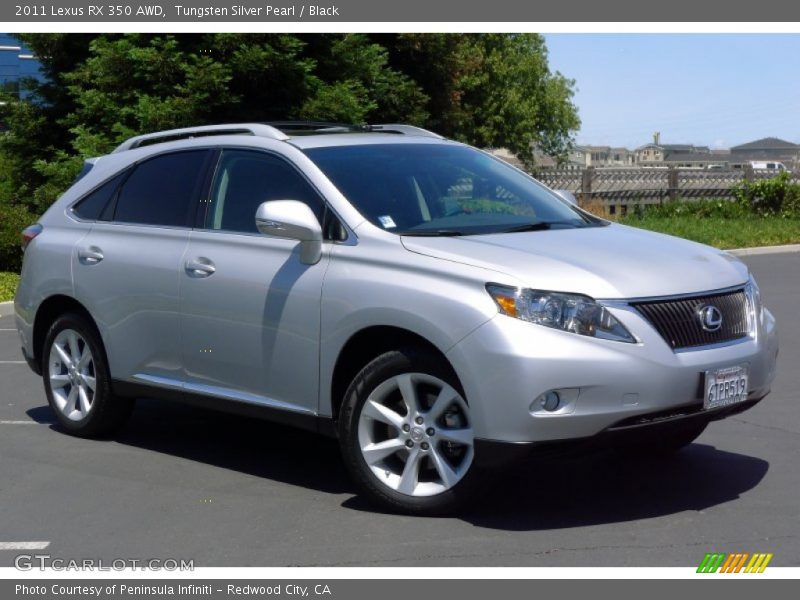 Tungsten Silver Pearl / Black 2011 Lexus RX 350 AWD
