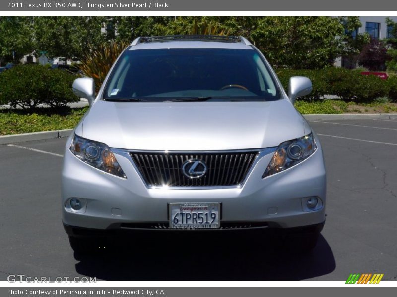 Tungsten Silver Pearl / Black 2011 Lexus RX 350 AWD