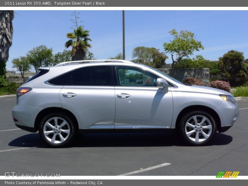 Tungsten Silver Pearl / Black 2011 Lexus RX 350 AWD