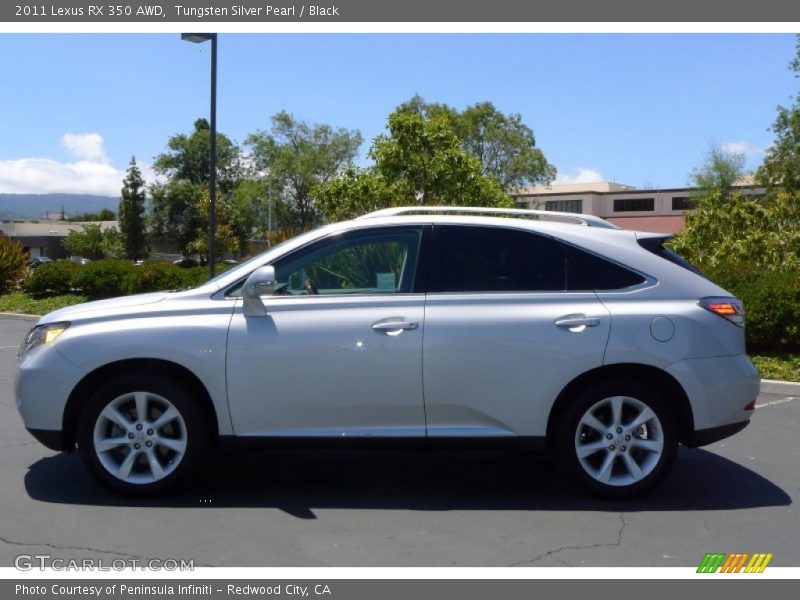 Tungsten Silver Pearl / Black 2011 Lexus RX 350 AWD