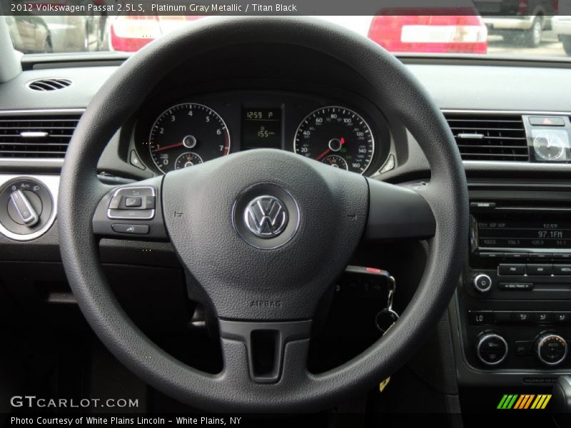 Platinum Gray Metallic / Titan Black 2012 Volkswagen Passat 2.5L S