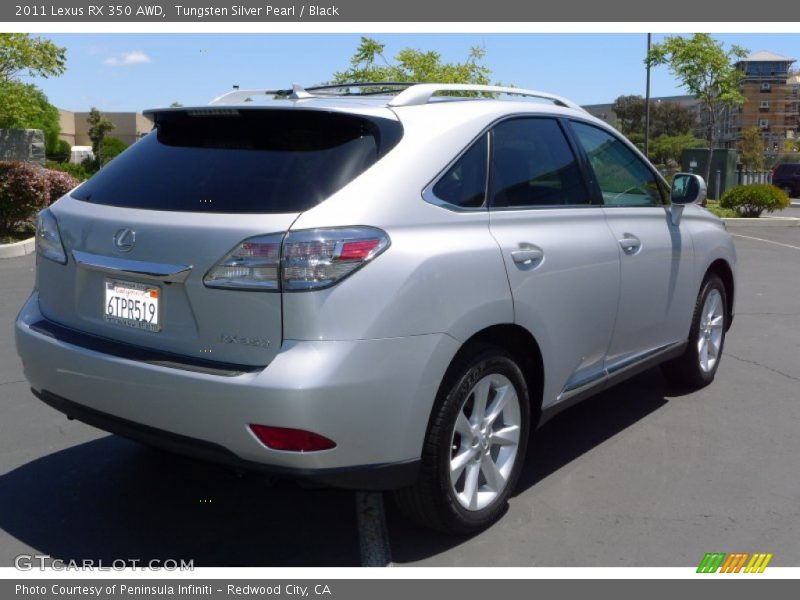 Tungsten Silver Pearl / Black 2011 Lexus RX 350 AWD
