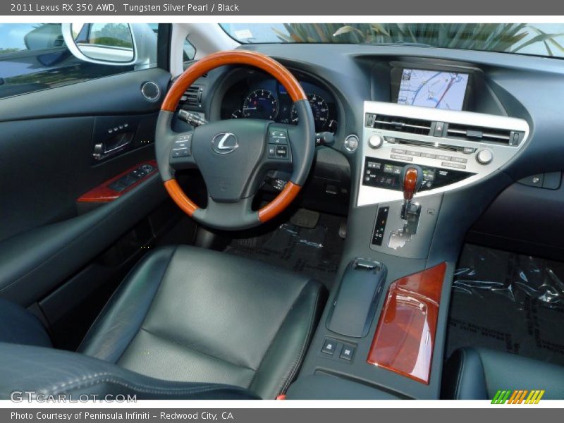 Tungsten Silver Pearl / Black 2011 Lexus RX 350 AWD