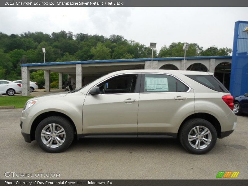 Champagne Silver Metallic / Jet Black 2013 Chevrolet Equinox LS