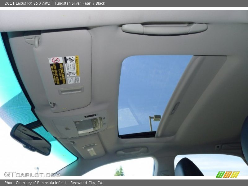 Tungsten Silver Pearl / Black 2011 Lexus RX 350 AWD