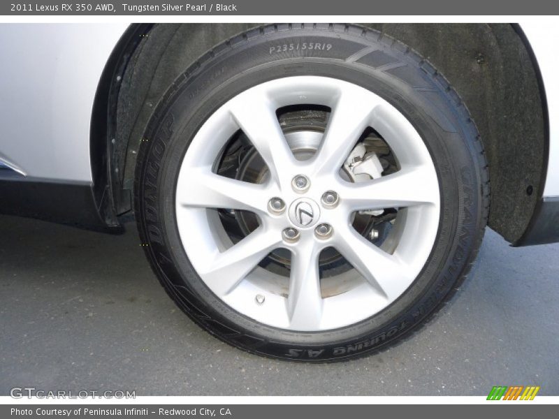 Tungsten Silver Pearl / Black 2011 Lexus RX 350 AWD
